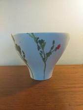 JOHN ROCHA JRJ POTTERY FRUIT BOWL FLORAL DESIGN 19.5CMS TALL