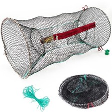 CRAB TRAP NET CRAB PRAWN SHRIMP CRAYFISH LOBSTER EEL BAIT FISHING POT BASKET