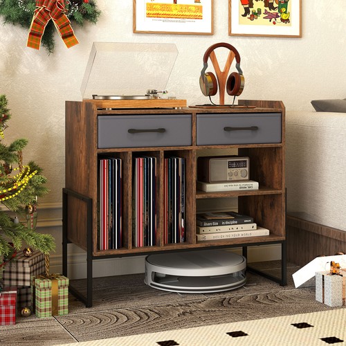 Large record player stand mid - large,