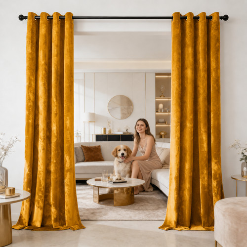 Thick blackout crushed velvet - blackout,