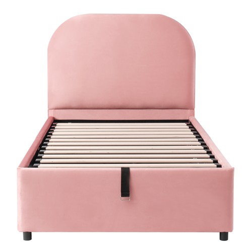 Upholstered bed single - bed, ottoman