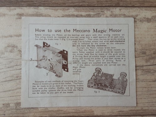 Meccano magic motor 1950s - magic,