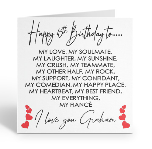 Birthday card fiancé for - birthday,