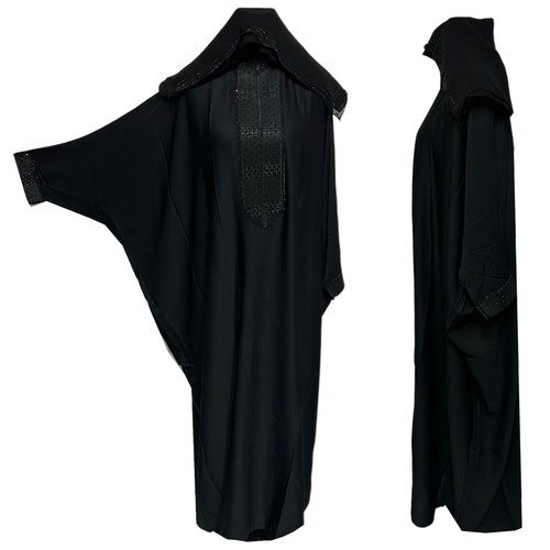 Black batwing farasha abaya - batwing,