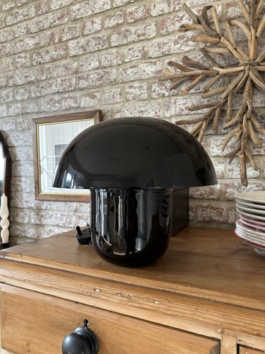 Black glass mushroom lamp - mushroom, 🖤
