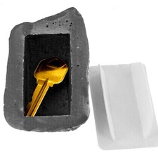 Outdoor Spare Key House Safe Hidden Hide Storage Security Rock Stone Case Bdn