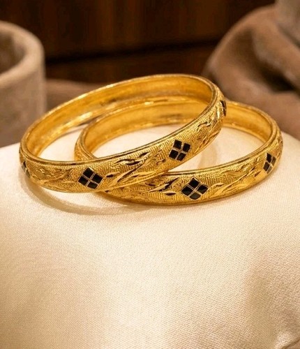 Ethnic bangles 22k gold plated - bangles,