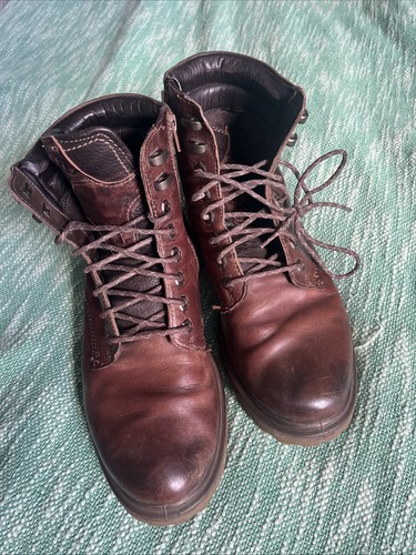 Ecco brown leather boots size - brown,