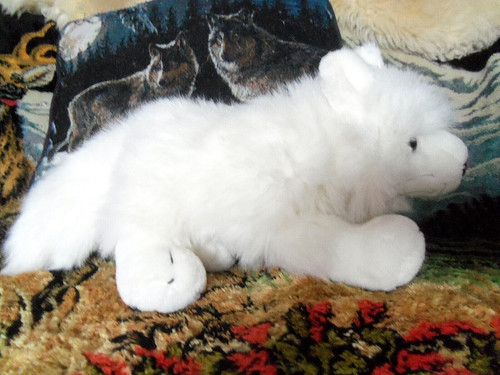 White plush stuffed - , long