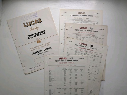 Coventry climax lucas parts - lucas,