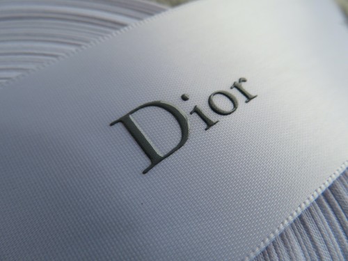 Dior embossed white satin - embossed,