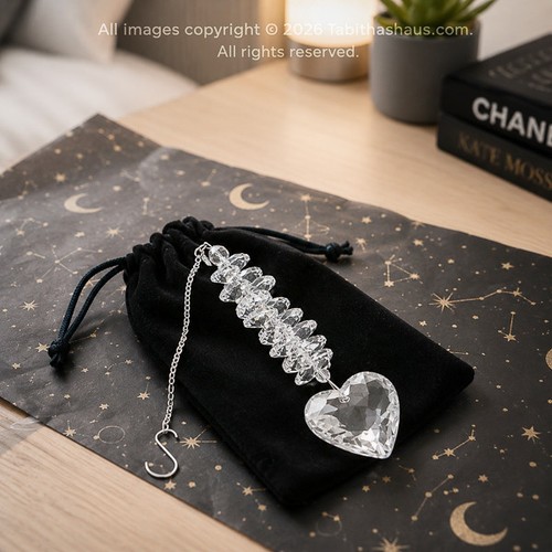 Crystal heart suncatcher glass - crystal,