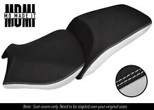 FITS BMW R 1200 RT 14-20 CUSTOM GRIP VINYL SEAT COVERS SET DSG2 BLACK & WHITE