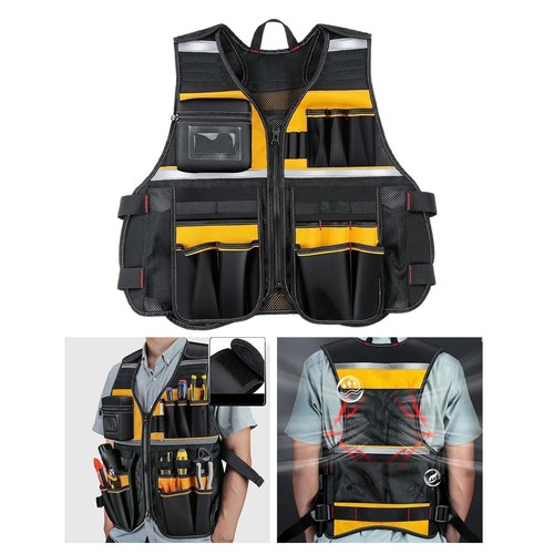 Tool vest with - pockets, heavy