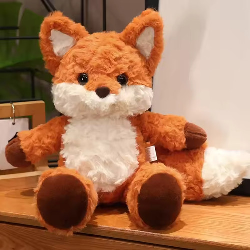 35cm cute fluffy orange fox - cute,