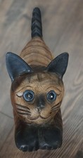 Vintage Large Wooden Cat