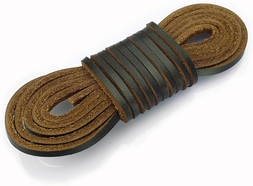 3mm flat leather shoe lace - 3mm,