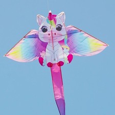 Yongjian Pink Unicorn Kite Small Kite Suitable for Children or Beginners, Easy t