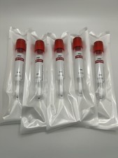 Professional 10 mL P-R-F Glass Tubes - No Additives Red/Clear Test Tube Optional