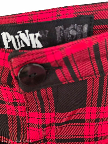Punky fish red black - punky, tartan