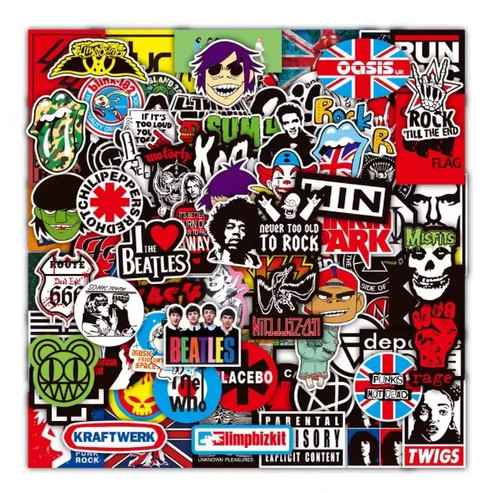 100pcs rock band stickers lot - rock,