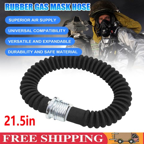 Rubber gas mask 21in - mask, hose