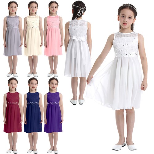 Chiffon flower girls dress - flower,