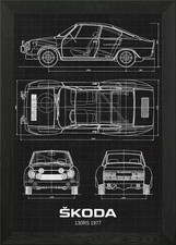 Skoda 130RS 1977 Framed Wall