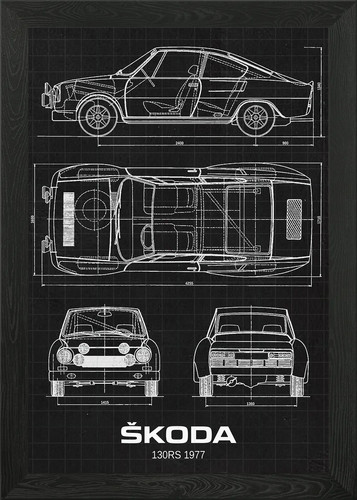 Skoda 130rs 1977 - 1977, framed