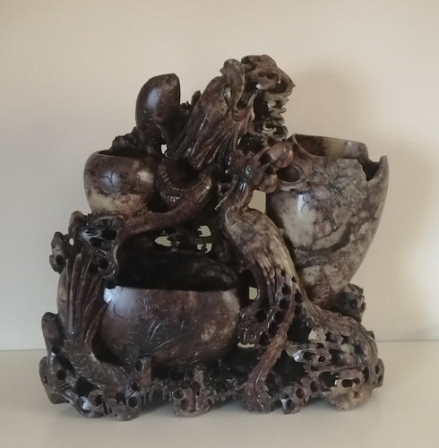 Chinese soapstone carving - soapstone,