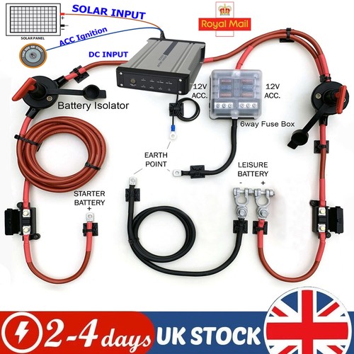 Split charge kit 12v - kit, dual