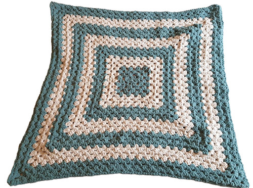 Hand crocheted blanket throw - crocheted,