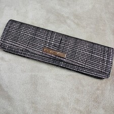 Mac Make Up Cosmetic Pouch Travel Case Clutch Pink Black Metallic Logo Long