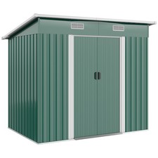 Outsunny 7 x 4ft Outdoor Garden Storage Shed for Backyard Patio Green