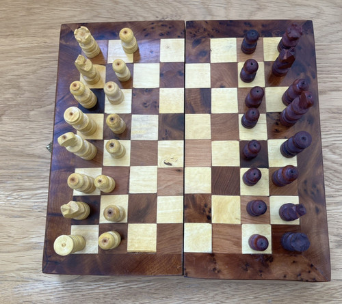 Vintage travel chess set - vintage,