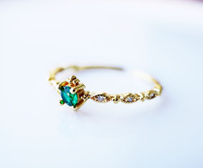Dainty Emerald Green CZ