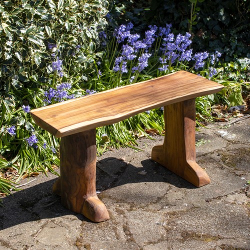 Teak root garden bench - teak, rustic
