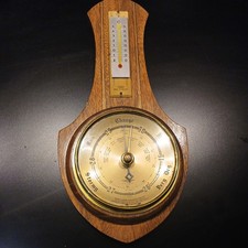 Vintage Wooden Banjo Barometer By SB Shortland Smiths. Good Condition