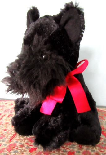 Sweet black scottie dog - scottie, plush
