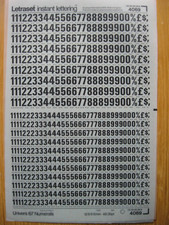 1 x Letraset Numbers UNIVERS