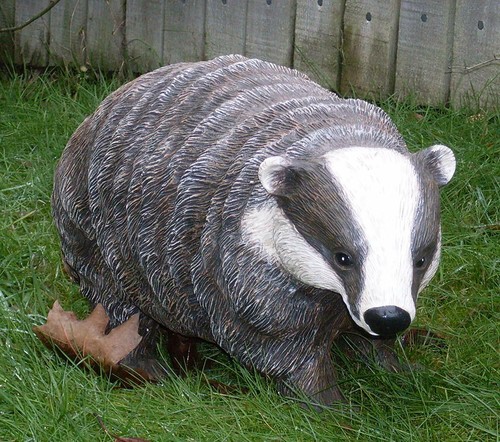 Badger outdoor garden statue - outdoor,