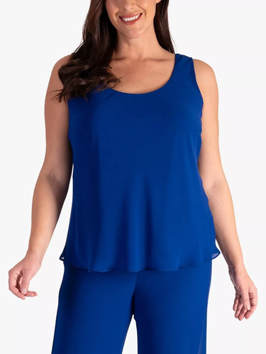 Chesca chiffon camisole - chesca, cobalt