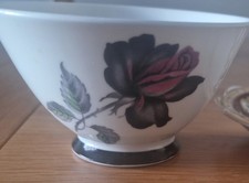 Royal Albert Masquerade Black Rose Tea Cup Vintage Bone China Description: