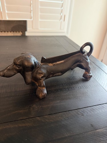 Dachshund cast iron dog - dachshund, boot