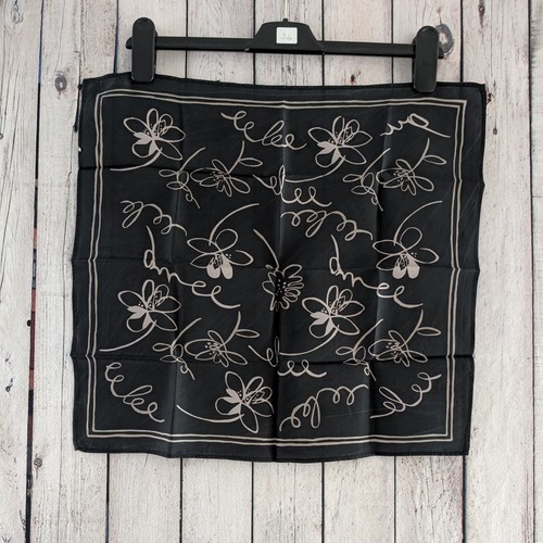 Small squareish scarf - scarf, black