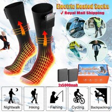 Electric Heated Socks Rechargeable 5V 5000mAh Battery Unisex Winter Foot Warmer