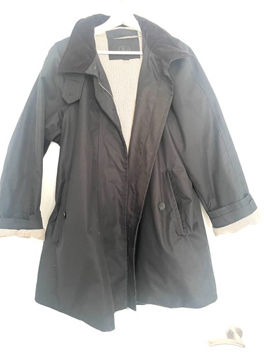 Women black zara hooded - zara,
