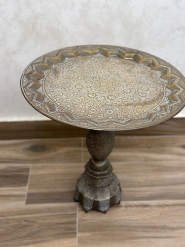 Antique persian brass pedestal - brass,