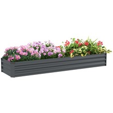 Outsunny Galvanised Raised Bed
