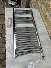 Flomasta Towel Rail Radiator Warmer Electric Chrome Flat  (W)500mm x (H)1100mm